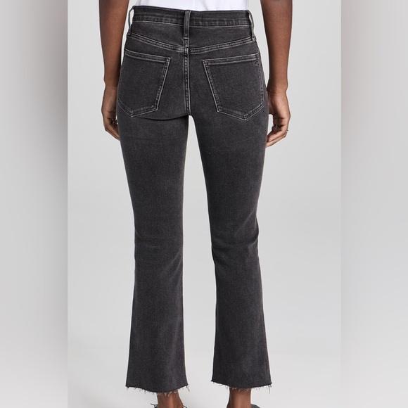 Madewell Cali Demi- Boot Jeans in Washed Black. Chewed hem edition. Size 24S. - Picture 5 of 16